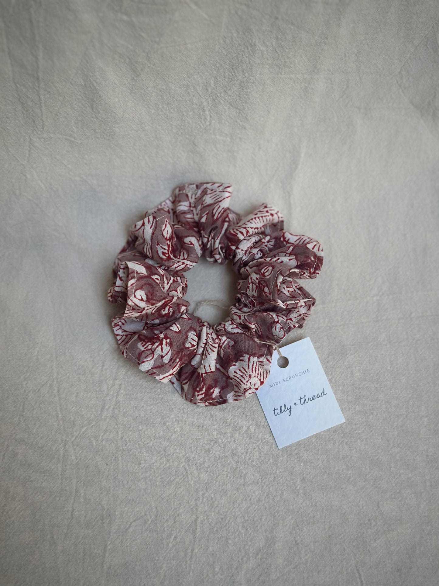 Midi Scrunchie (Purple Red)