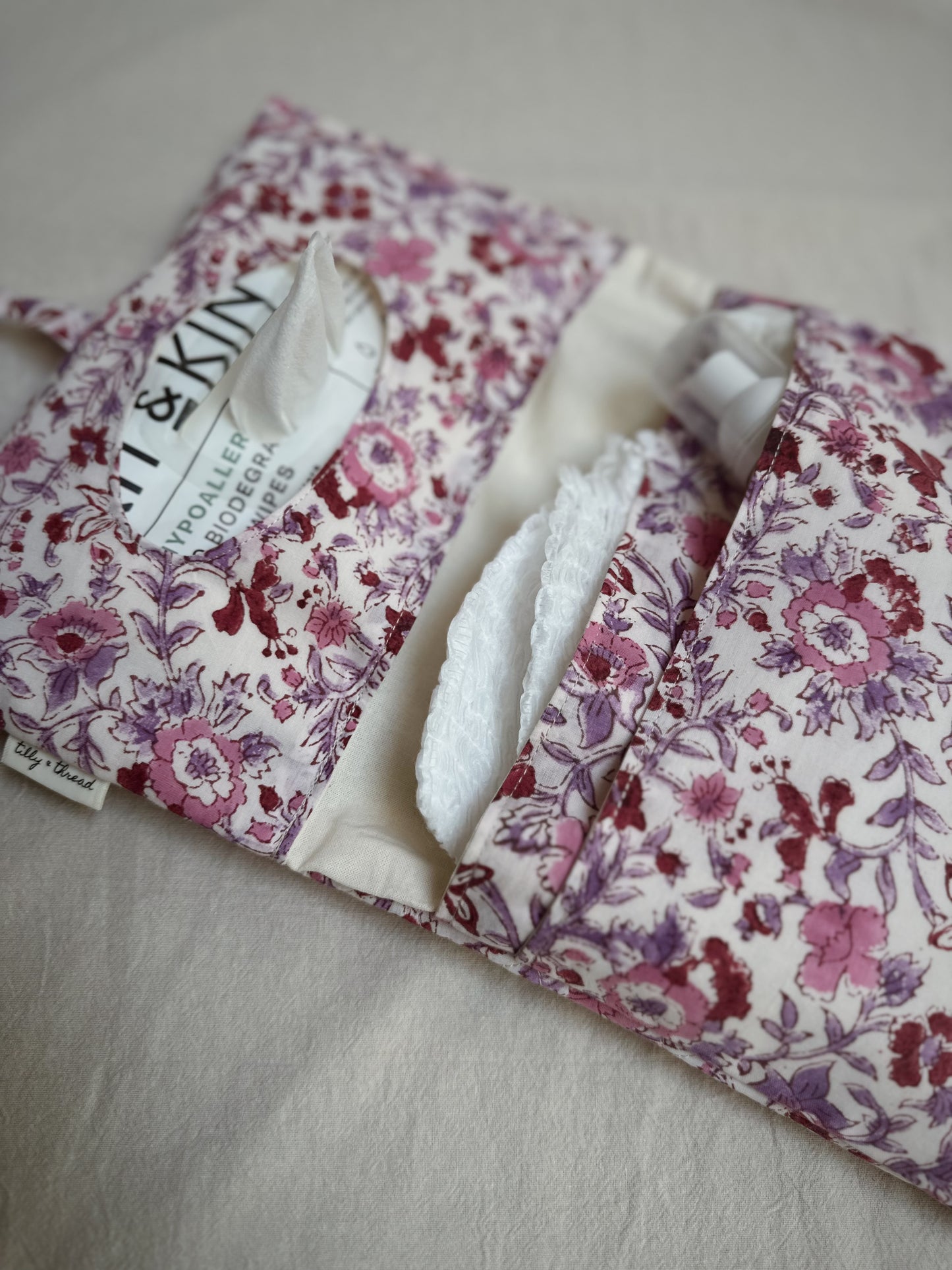 Quilted Tie Changing Clutch (Pink)