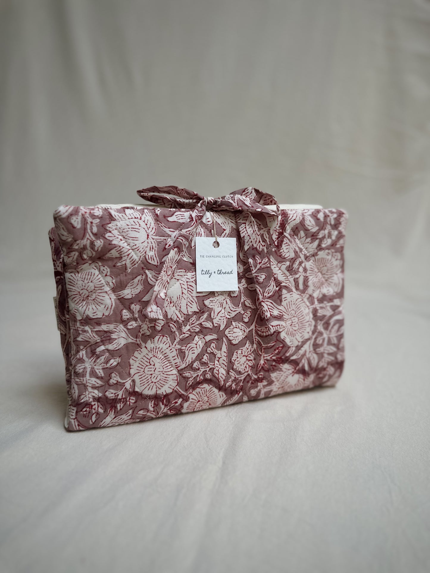 Quilted Tie Changing Clutch
