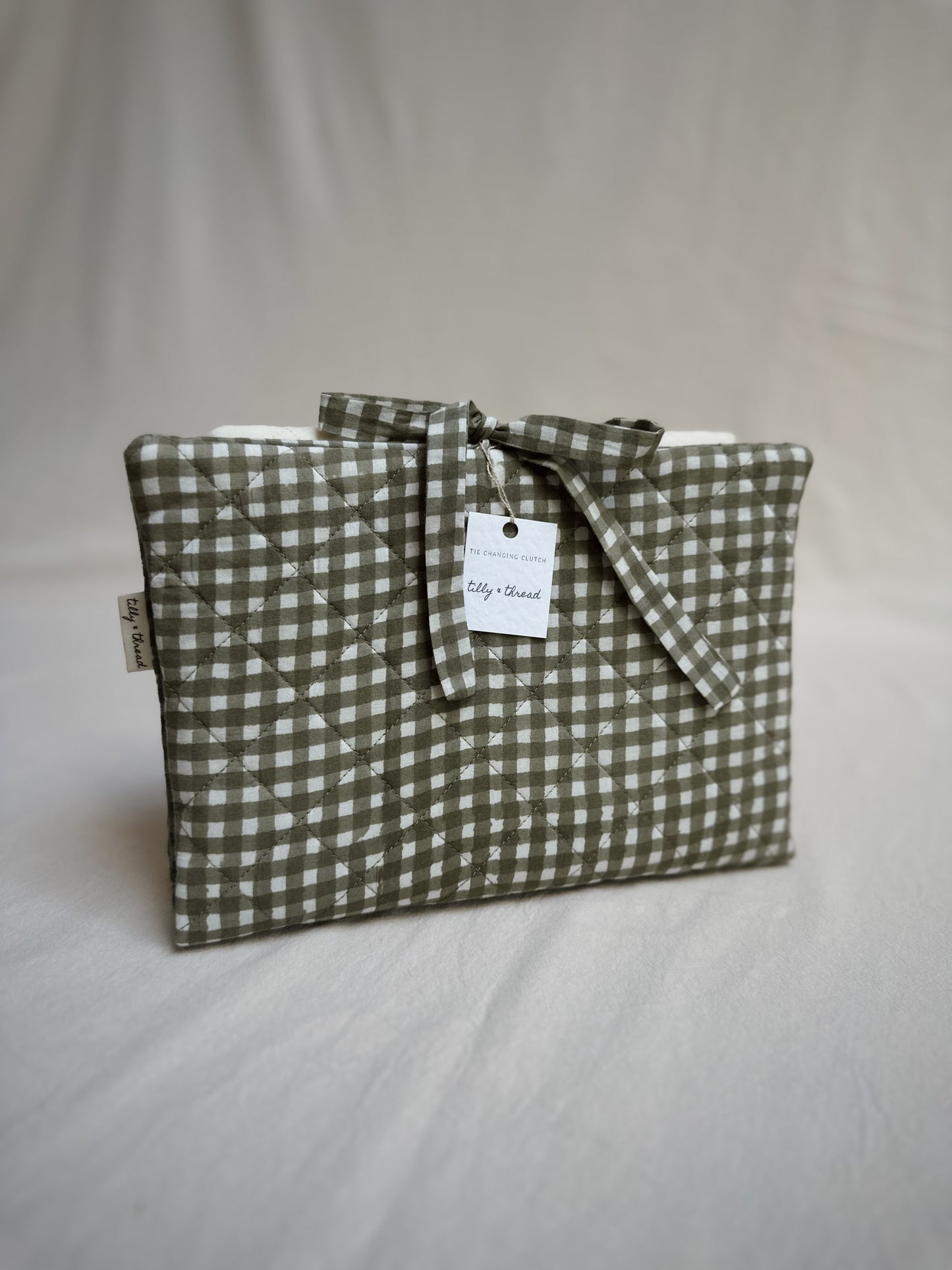Quilted Tie Changing Clutch