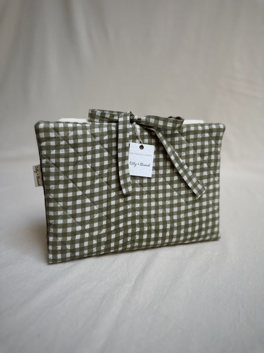Quilted Tie Changing Clutch