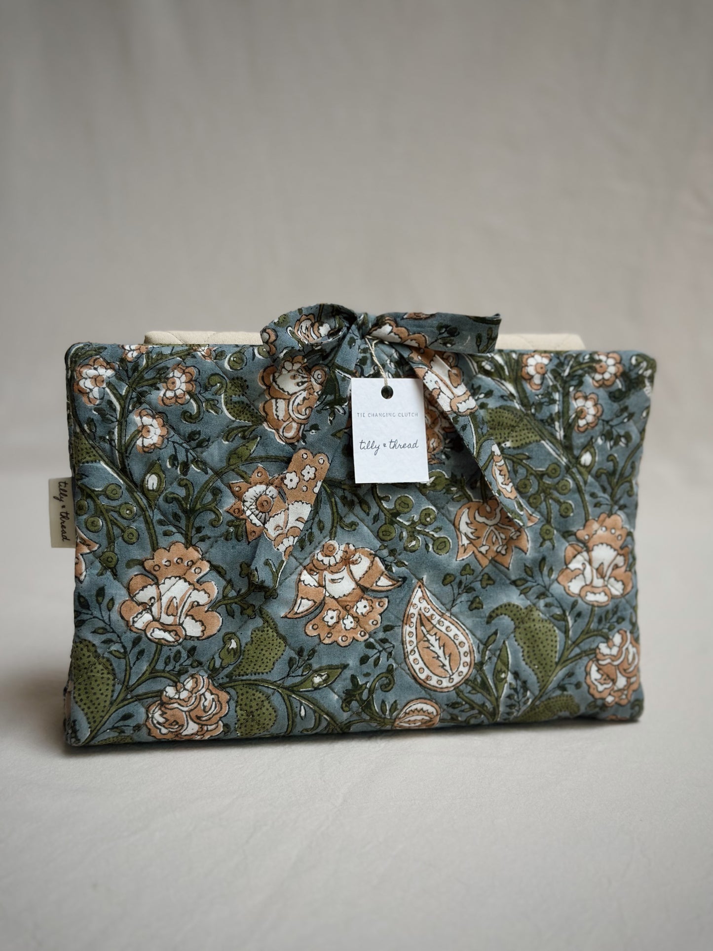 Quilted Tie Changing Clutch