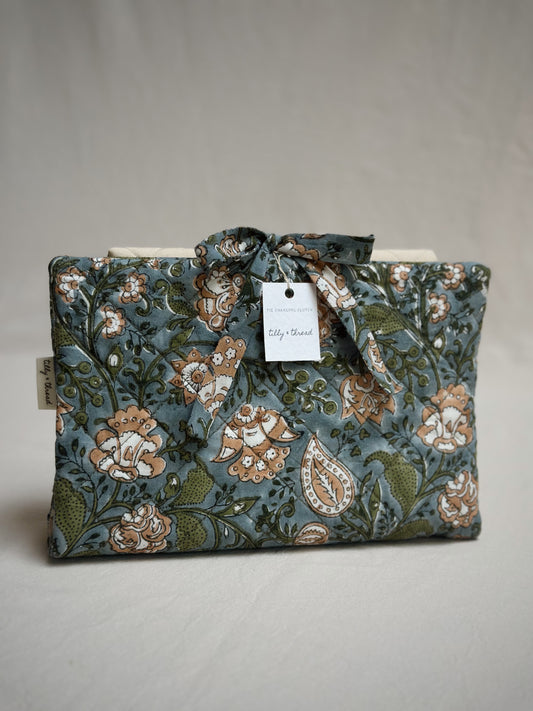 Quilted Tie Changing Clutch