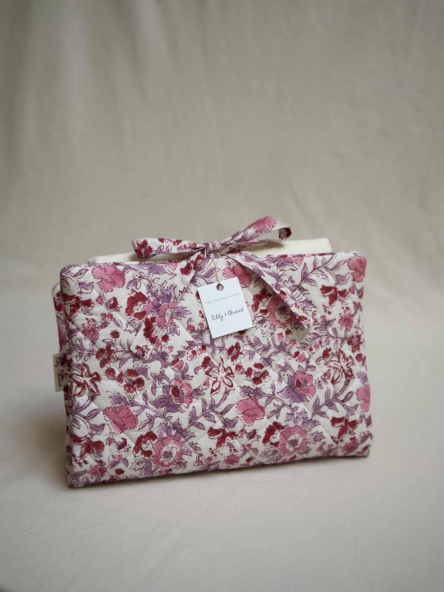 Quilted Tie Changing Clutch