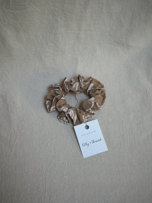 Mini Scrunchie (Beige Purple)