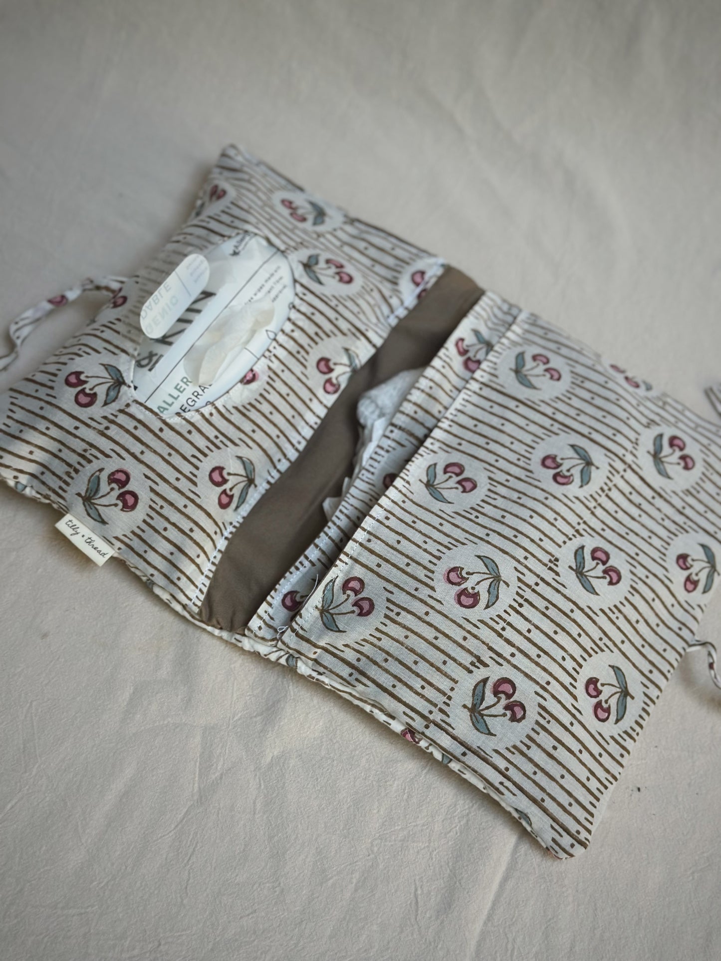Quilted Tie Changing Clutch (Cherry)